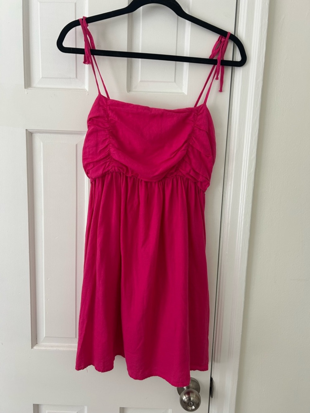 Urban Outfitters Hot Pink Smocked Mini Dress